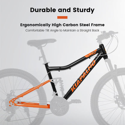 26" Shock-Absorbing Mountain Bike – 21-Speed Shimano (Unisex)