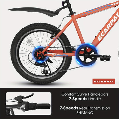 20" Kids Mountain Bike – 7-Speed, Front Suspension (Boys & Girls)