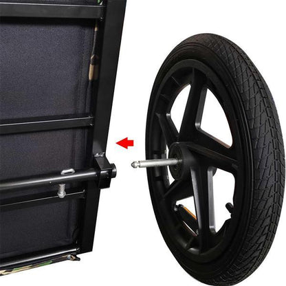 Camouflage Folding Bike Trailer – Cargo Carrier for Camping & Travel