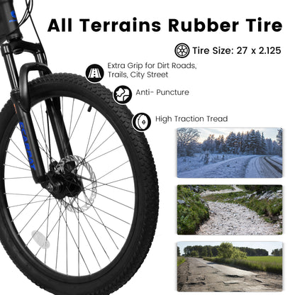 Mountain Bike – TrailX 27.5” | Full Suspension | 21-Speed | Black Blue 2