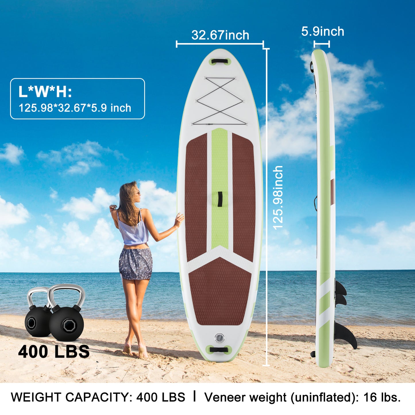 Inflatable Stand Up Paddle Boards 10 Ft 5 In Premium SUP Paddle Board With Accessories