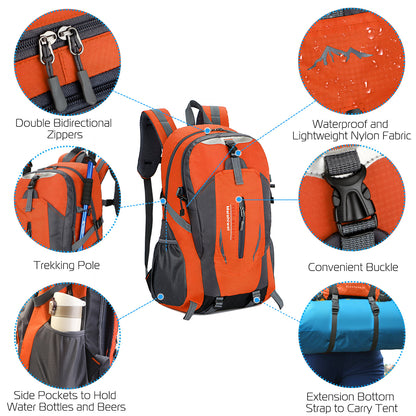 36L Waterproof Outdoor Backpack – Hiking & Travel Daypack (Multiple Colors)