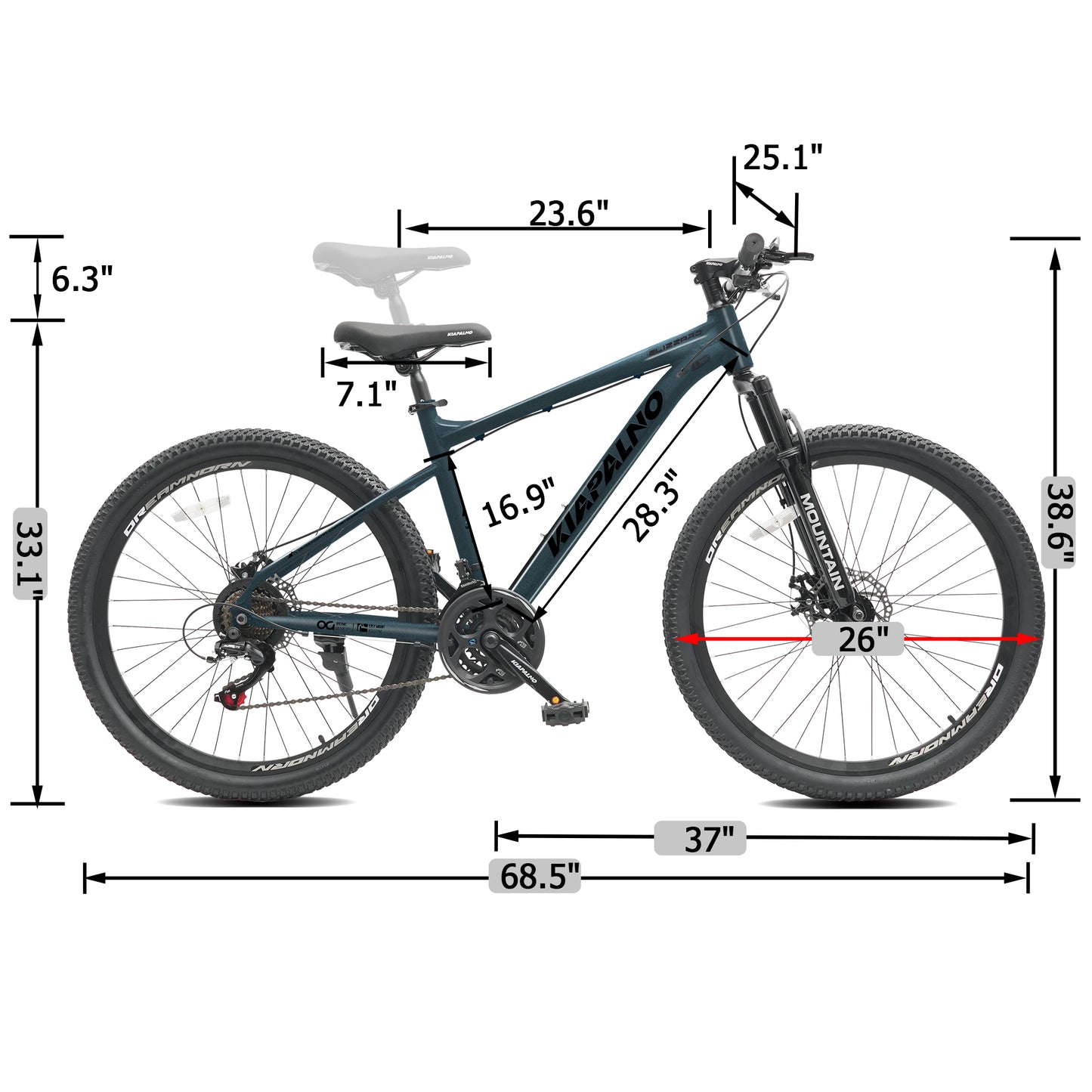 Mountain Bike – AllTrail 26” | Hardtail | 21-Speed | Blue