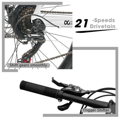 Mountain Bike – AllTrail 26” | Hardtail | 21-Speed | White