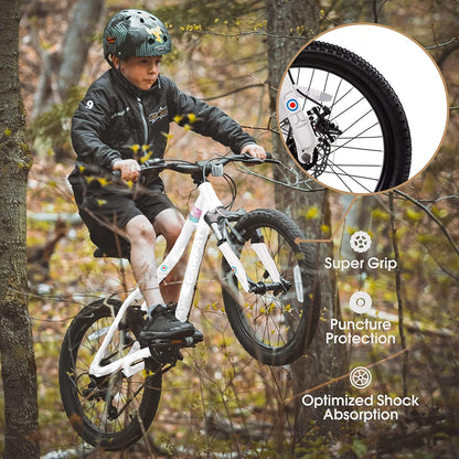 Kids Mountain Bike – TrailKid 20” | Front Suspension | 7-Speed | White
