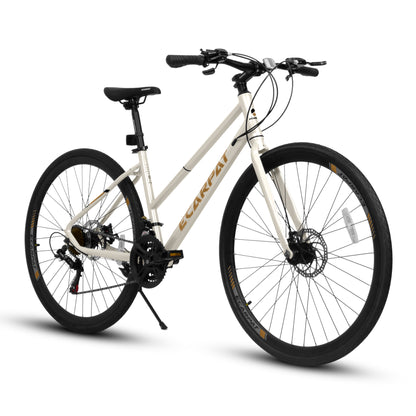Road Bike – UrbanRide 700C | 21-Speed | Disc Brakes | Cream