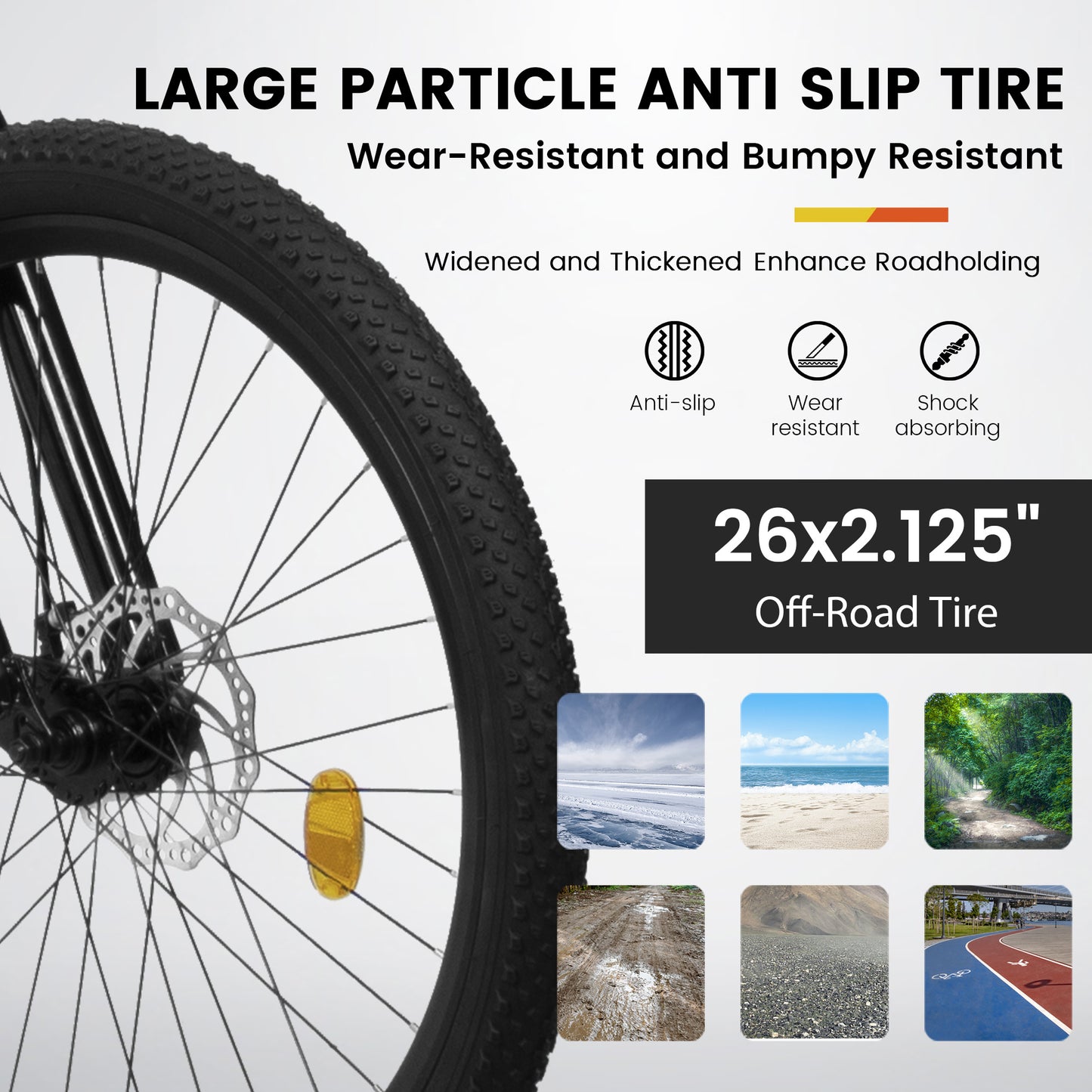 26" Shock-Absorbing Mountain Bike – 21-Speed Shimano (Unisex)