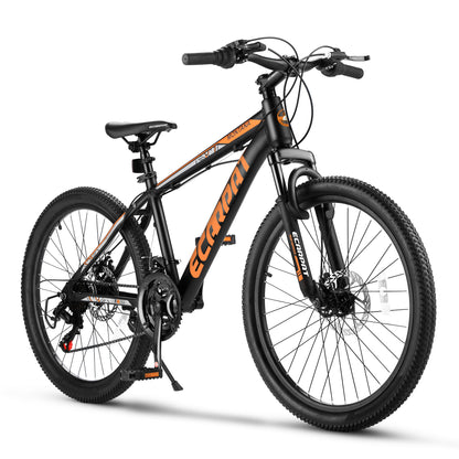 26" Trail Bike – Dual Disc Brakes, Front Suspension (Black / Orange)