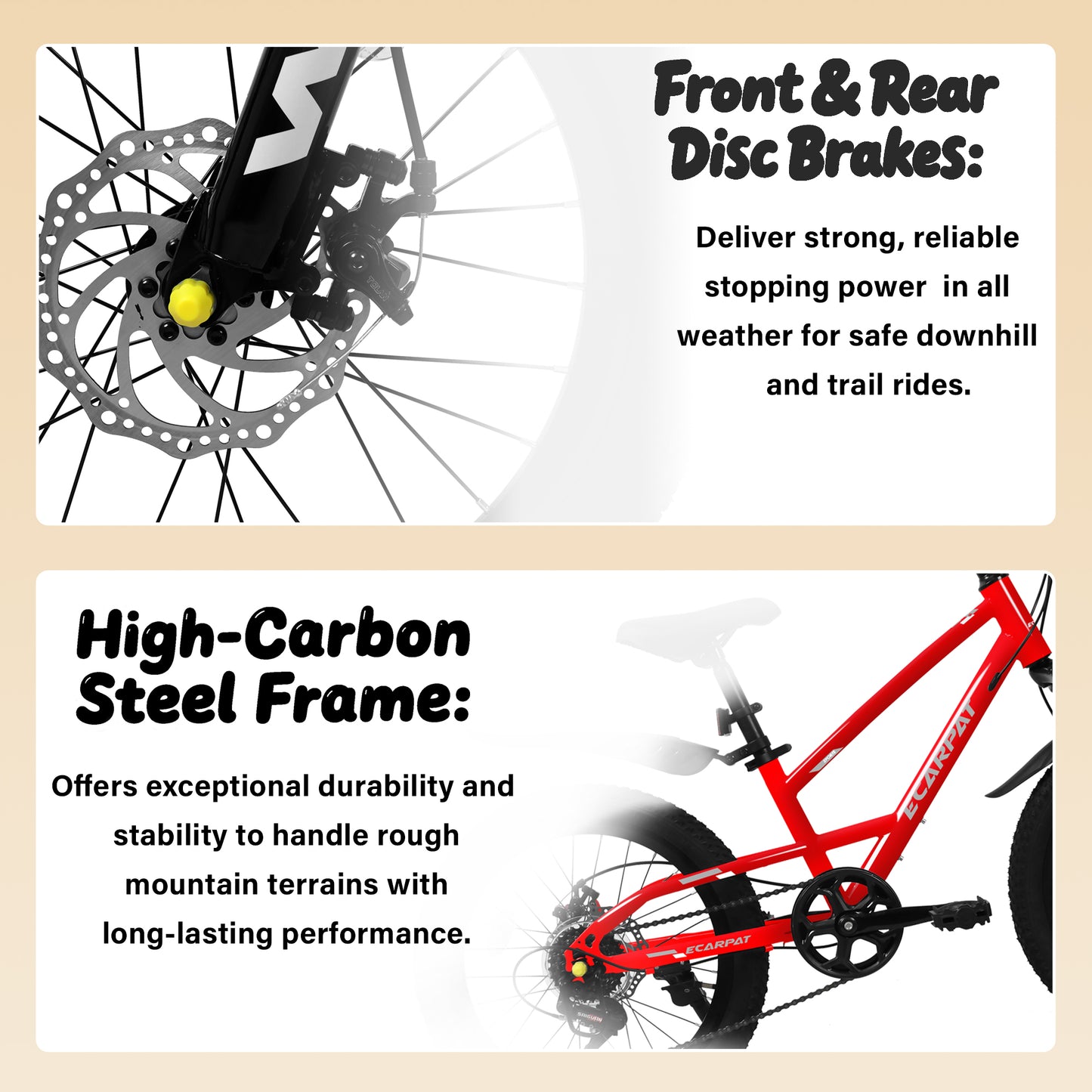 Kids Mountain Bike – TrailKid 20” | Front Suspension | 7-Speed | Red