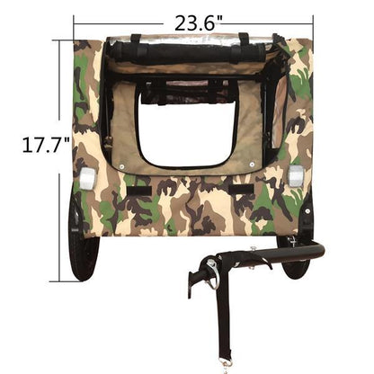 Camouflage Folding Bike Trailer – Cargo Carrier for Camping & Travel
