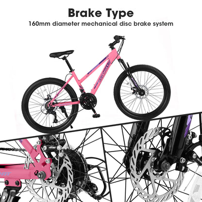 26" Women’s Mountain Bike – 21-Speed, Front Suspension (Pink)