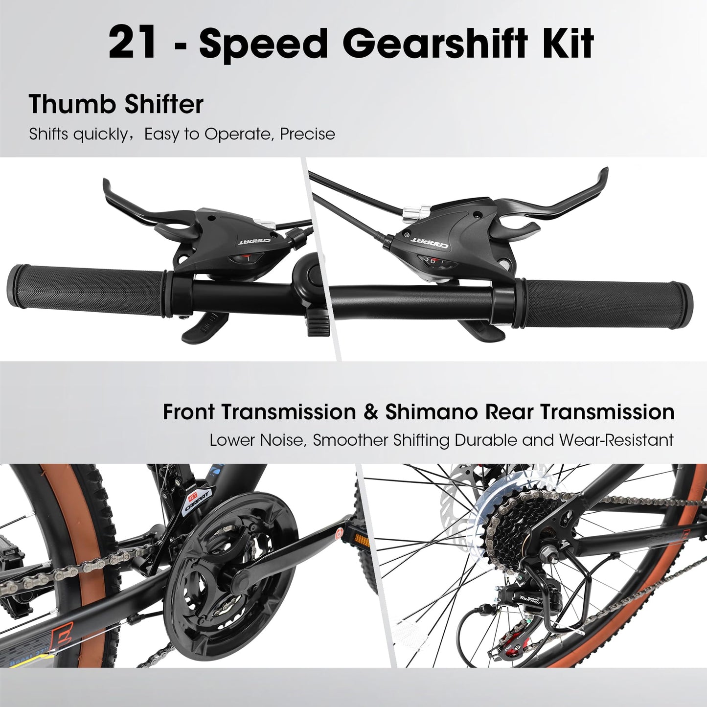 Mountain Bike – RidgeLine 27.5” | Hardtail | 21-Speed | Black-Red