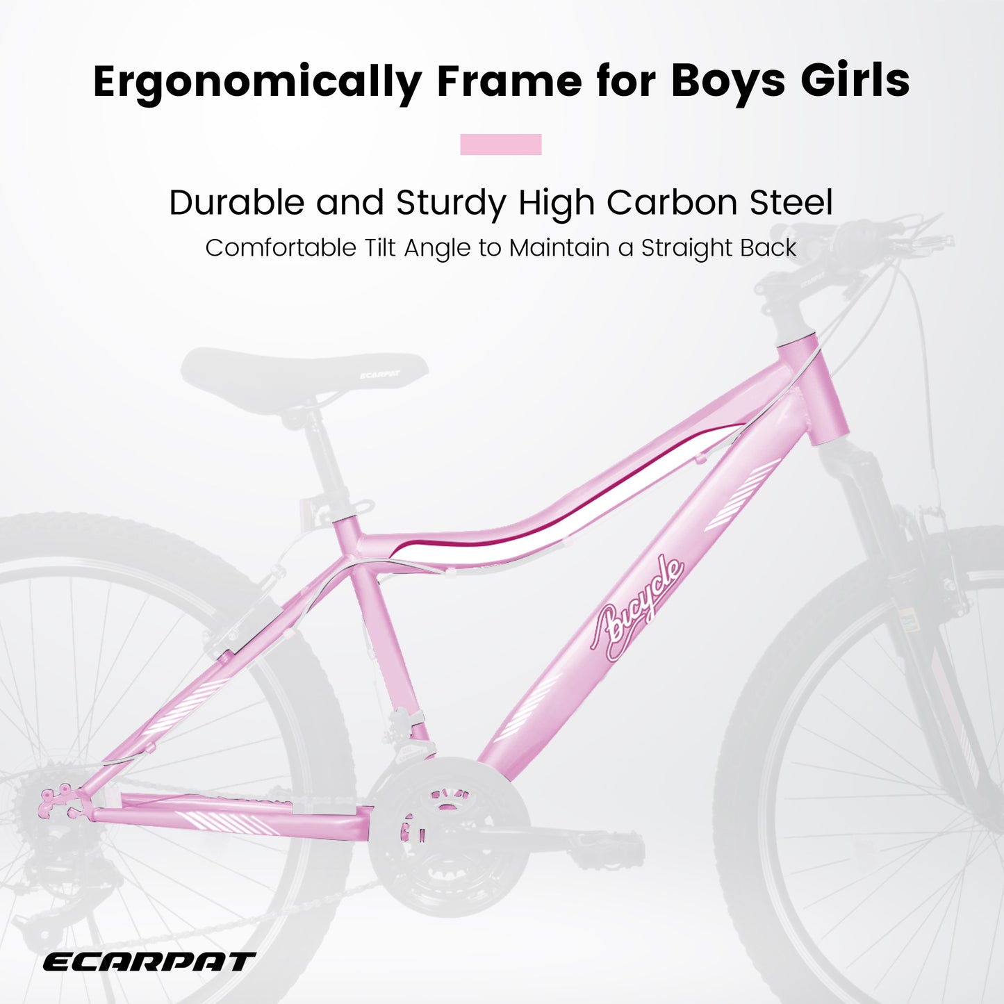 Mountain Bike – TrailLite 26” | Front Suspension | 21-Speed | Pink