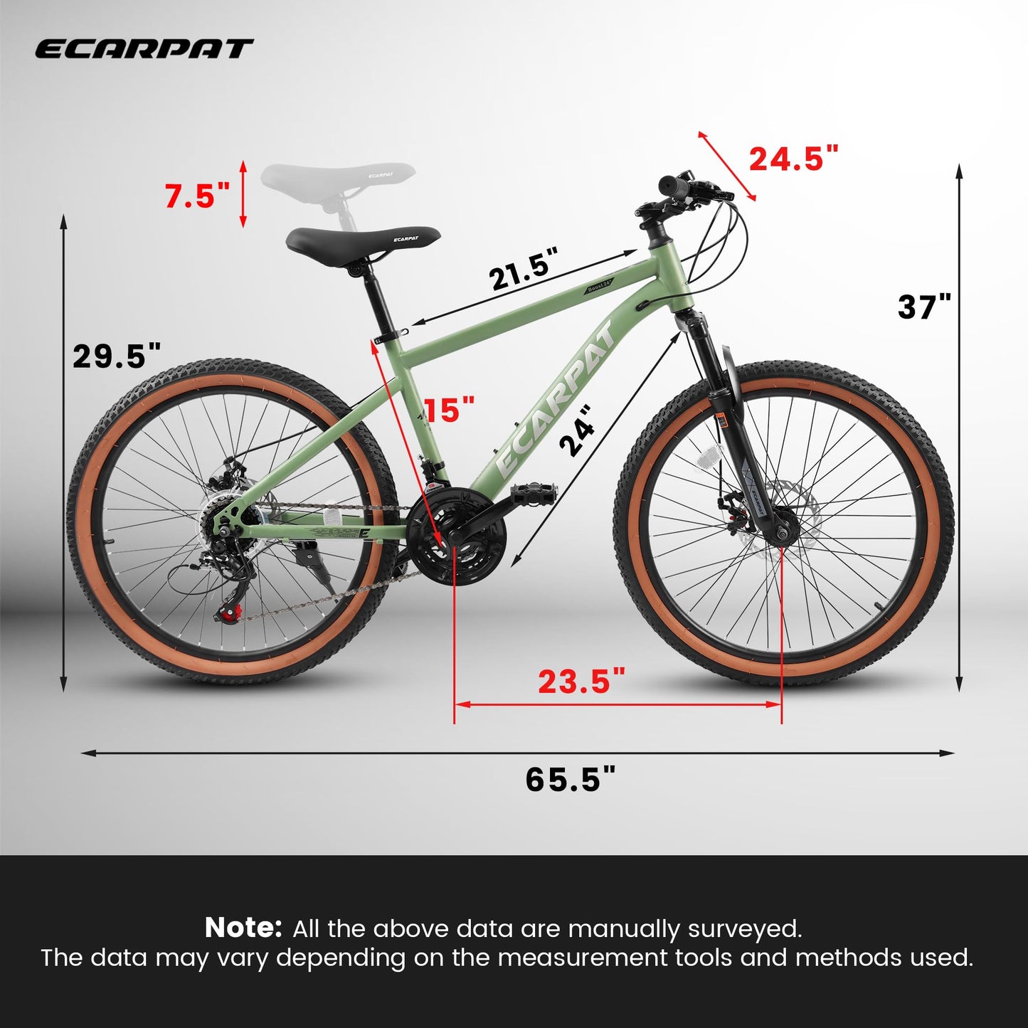 Mountain Bike – TrailLite 24” | Hardtail | 21-Speed | Green
