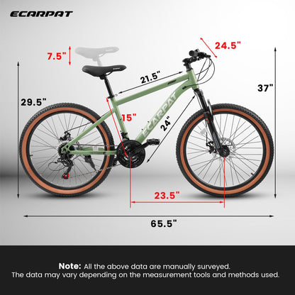 Mountain Bike – TrailLite 24” | Hardtail | 21-Speed | Green
