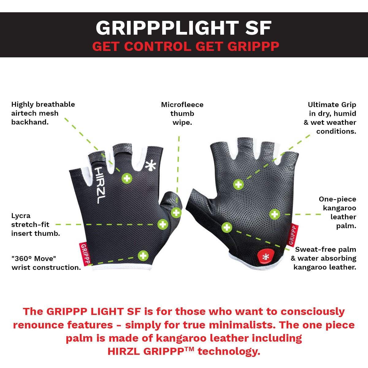 HIRZL - GRIPPP LIGHT SF - Bike Gloves