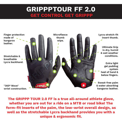HIRZL - Tour FF 2.0 - Leather Bike Gloves