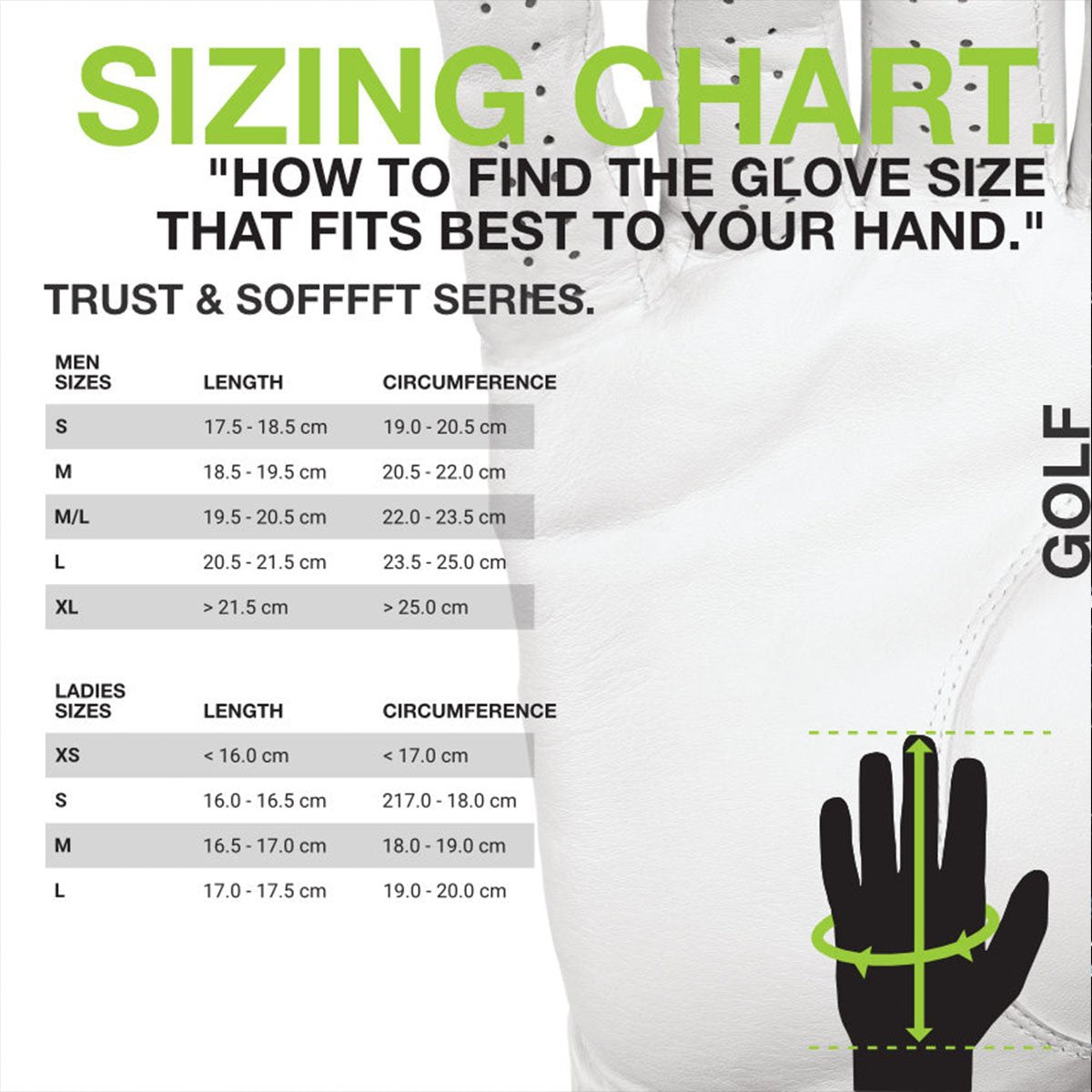 HIRZL Trust Control 2.0 - Golf Gloves - White / Black
